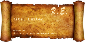 Ritzl Eszter névjegykártya
